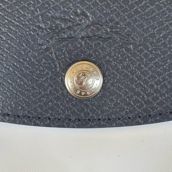 Longchamp Le Pliage Mariniere Zippered Shoulder Tote Blue White Nautical Stripes - Picture 6 of 16